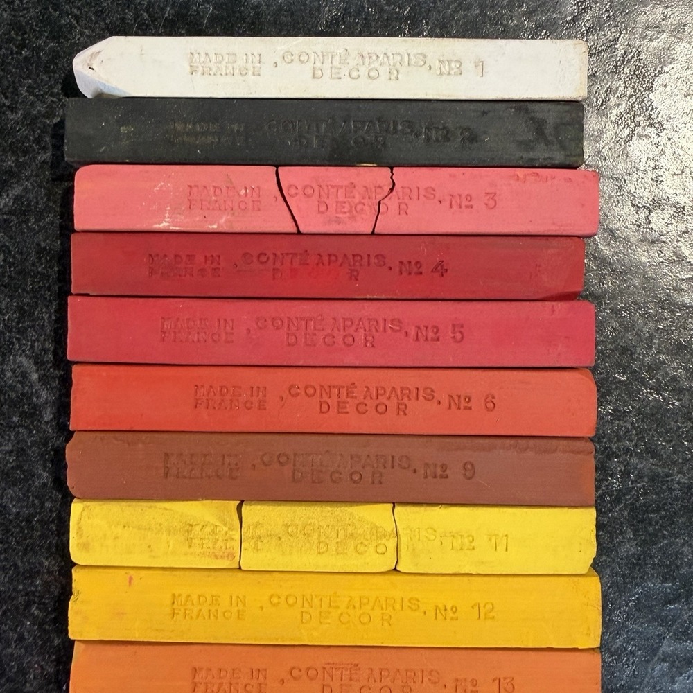 Vintage Conte‎ Carres Decor 24 Pastels Colors VHTF Complete - Picture 9 of 13
